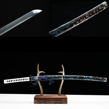 LQSMX Ghost of Tsushima Schwert Samuraischwert Katana Manganstahl