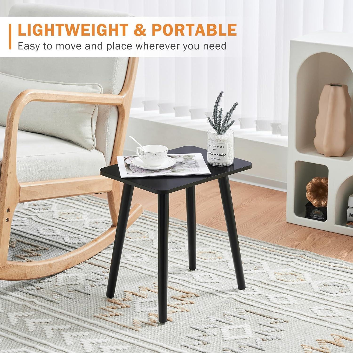 Beistelltisch Holz Klein Schwarz 40x30x43cm Wohnzimmer Schlafzimmer Balkon