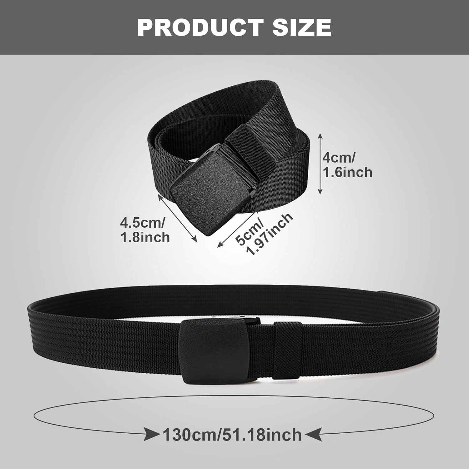 TSHAOUN Nylon Herren Guertel 2er-Pack, Verstellbarer