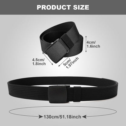 TSHAOUN Nylon Herren Guertel 2er-Pack, Verstellbarer