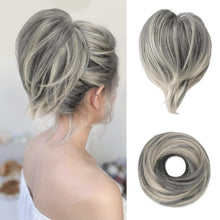 Synthetisches Haarteil Hair Extensions Dunkelgrau 20cm