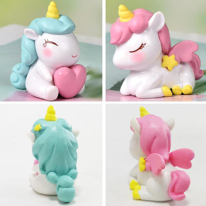 Einhorn Tortendeko Set 5. Geburtstag Mädchen Cake Topper Figuren