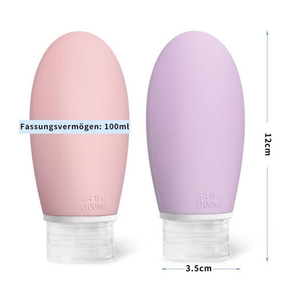100ml Silikon Reiseflaschen Set – 4er Auslaufsicher