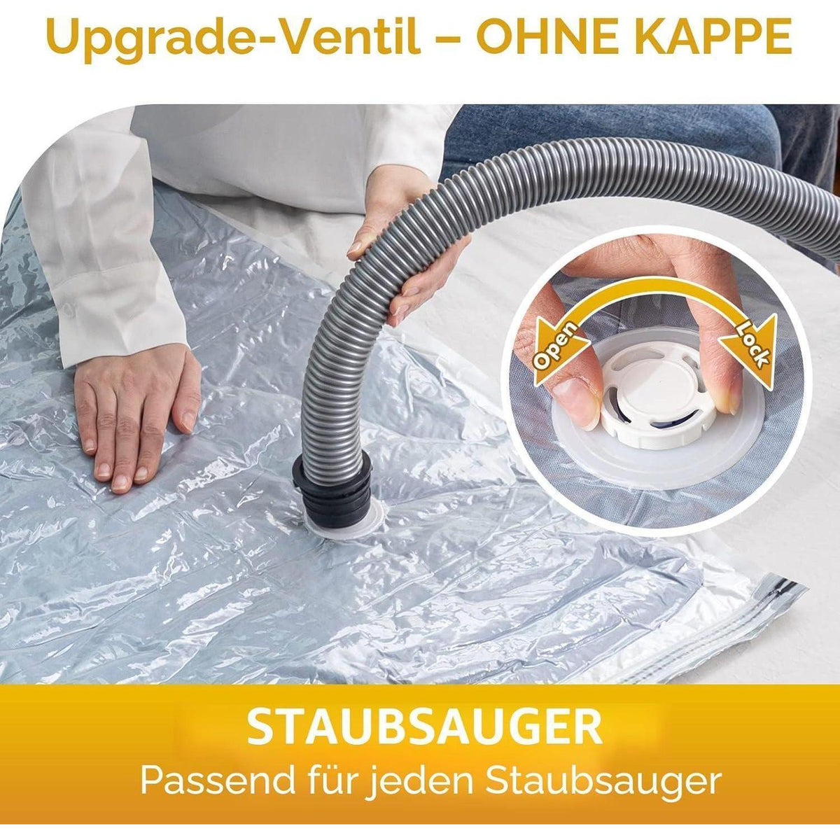 Vakuumbeutel Jumbo XXL – 4er Set für Bettwäsche & Kleidung