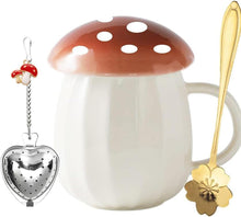 Kawaii Pilztasse mit Deckel Geschenk Mädchen Frauen