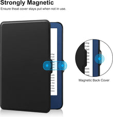 HGWALP Hülle für All-New Kindle 2022 - PU Leder Schutzhülle, Auto Sleep/Wake - Schwarz