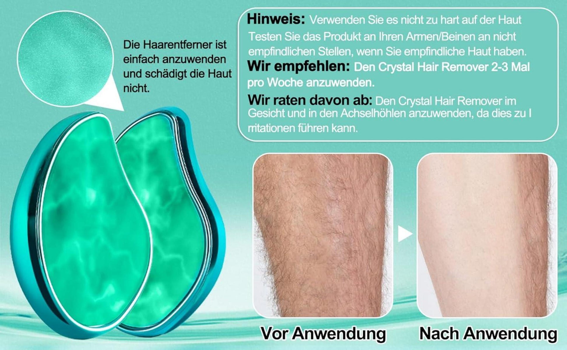 Nano Kristall-Haarentfernung ohne Schmerzen - Schmerzloser Epilierer