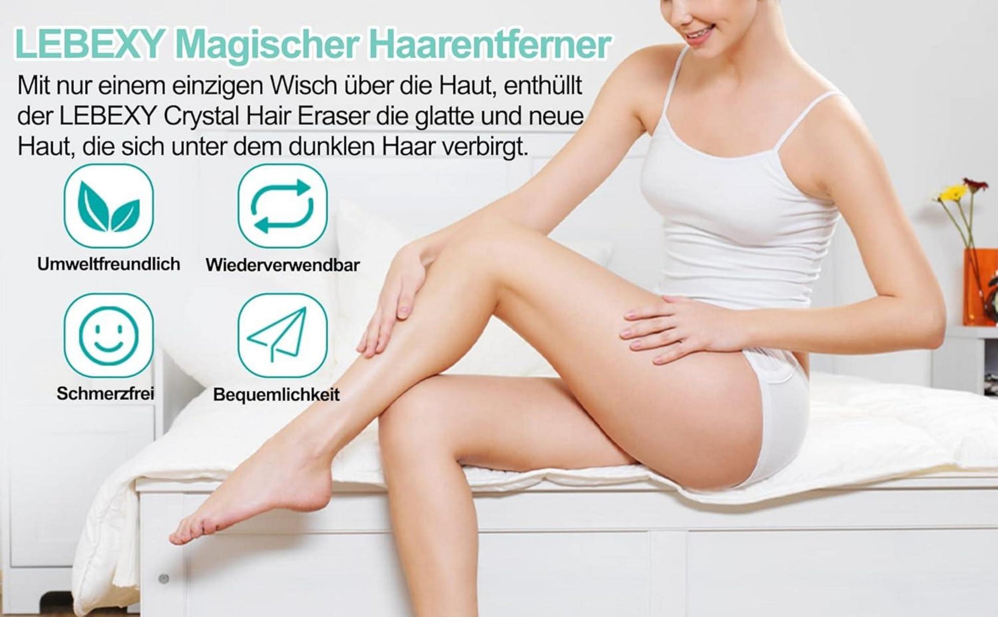 Nano Kristall Haarentferner Damen Schmerzloser Epilierer Hautoberfläche Erneuern