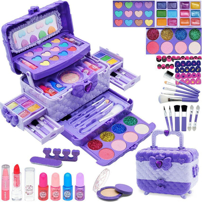Kinderschminke Set für Mädchen Geschenke 4-12Jahre Purple