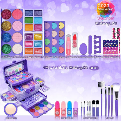Kinderschminke Set Mädchen Make Up Schminkkoffer Spielzeug