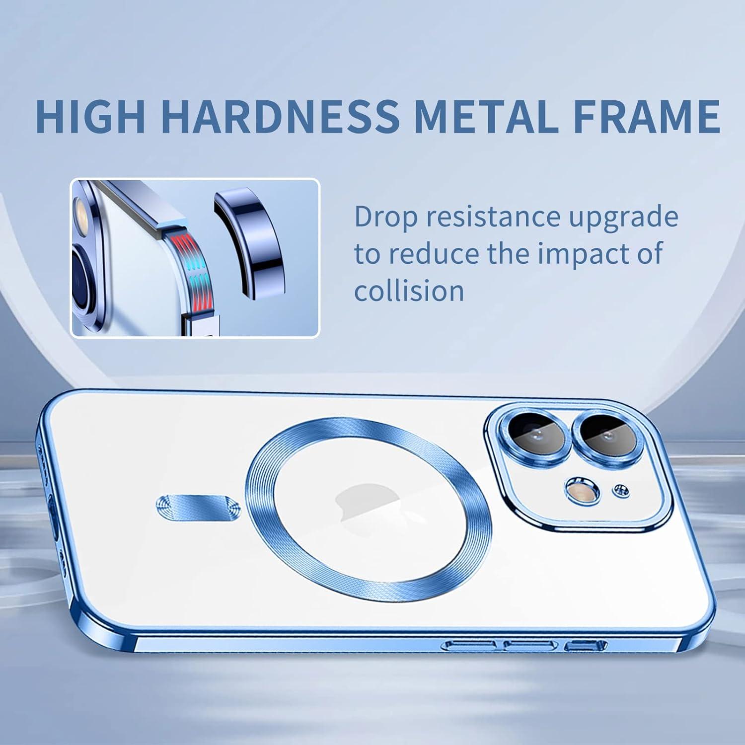 Magnetische iPhone 11 Hülle mit MagSafe Sturzschutz, Anti-Vergilbung, Anti-Fingerabdruck