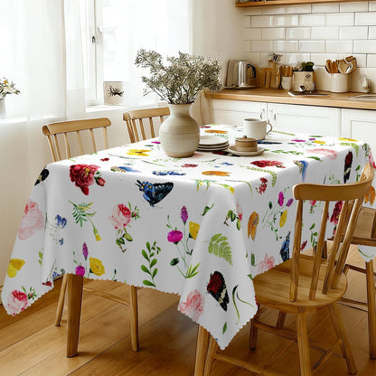 Wetterfeste Tischdecke Rechteckig, Floral, 110x140 cm