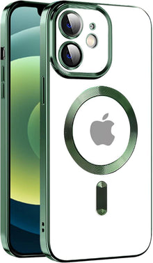 Magnetische iPhone 11 Hülle MagSafe Stoßfest Anti-Vergilbung Grün