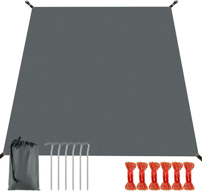 Wasserdichte Picknickdecke 210x210cm Camping Strandmatte Heringe und