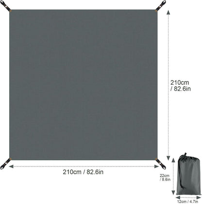 Wasserdichte Picknickdecke 210x210cm Camping Strandmatte Heringe und