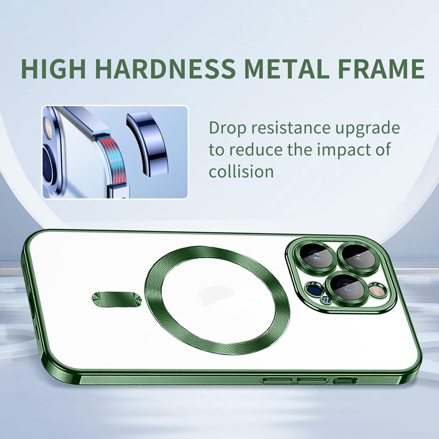 Magnetische iPhone 11 Pro Hülle Kompatibel mit MagSafe Stoßfest Anti-Vergilbung Green