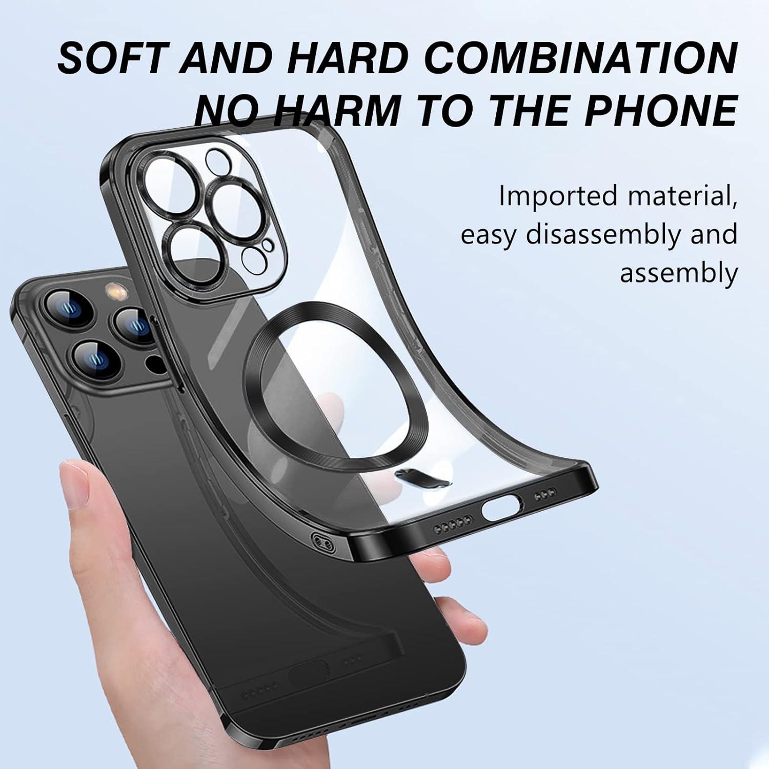 Magnetische iPhone 12 Pro Max Hülle MagSafe Stoßfest Anti-Vergilbung