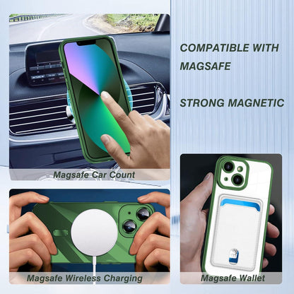 Magnetische iPhone 13 Hülle MagSafe Stoßfest Anti-Vergilbung Grün