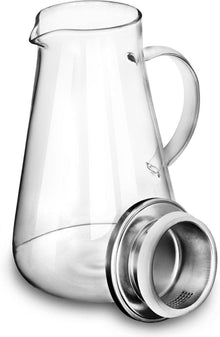 2.0 Liter Borosilikatglas Karaffe mit Deckel - Glaskaraffe