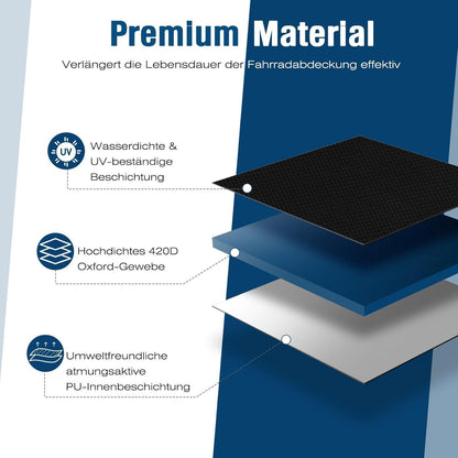 Toptrek Fahrradabdeckung wasserdicht 420D Oxford-Gewebe