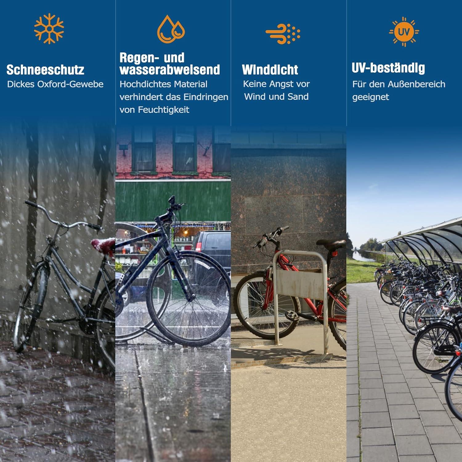 Fahrradabdeckung wasserdicht 420D Oxford-Gewebe Regenschutz