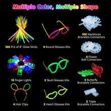 Segotendy 246PCS Knicklichter Set, Party Leuchtstäbe Neon