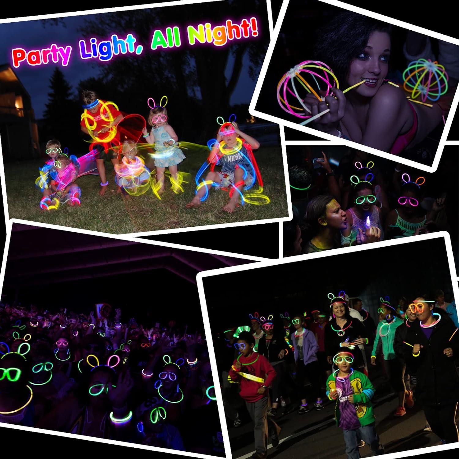 Knicklichter Party Set 246PCS Leuchtstäbe Fingerlicht Neon Glow Sticks