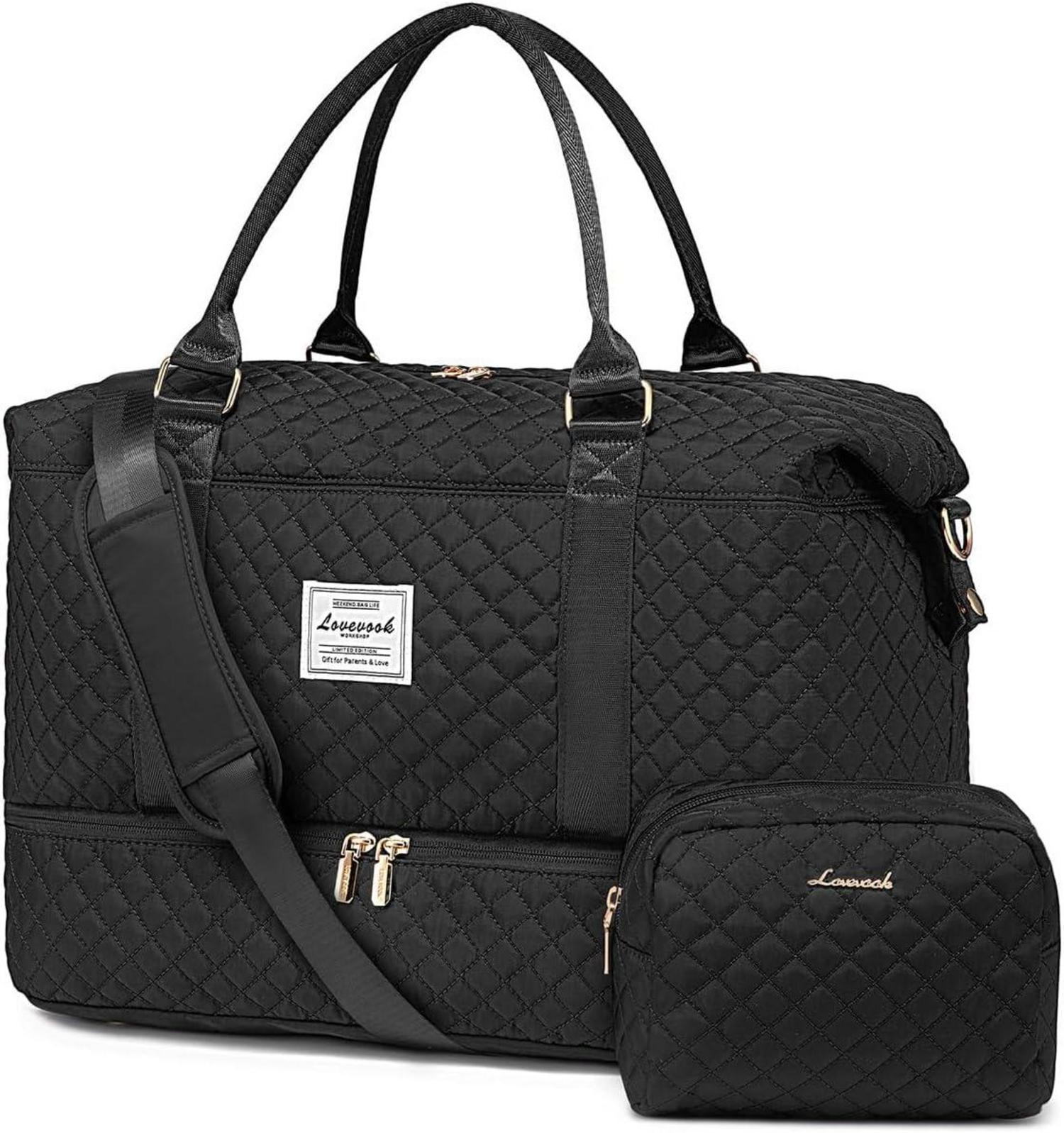 Reisetasche Damen Sporttasche mit Schuhfach Nassfach für Flugzeug