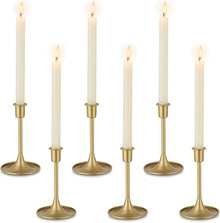 Goldener Kerzenständer 6er Set Stabkerzenhalter Weihnachten