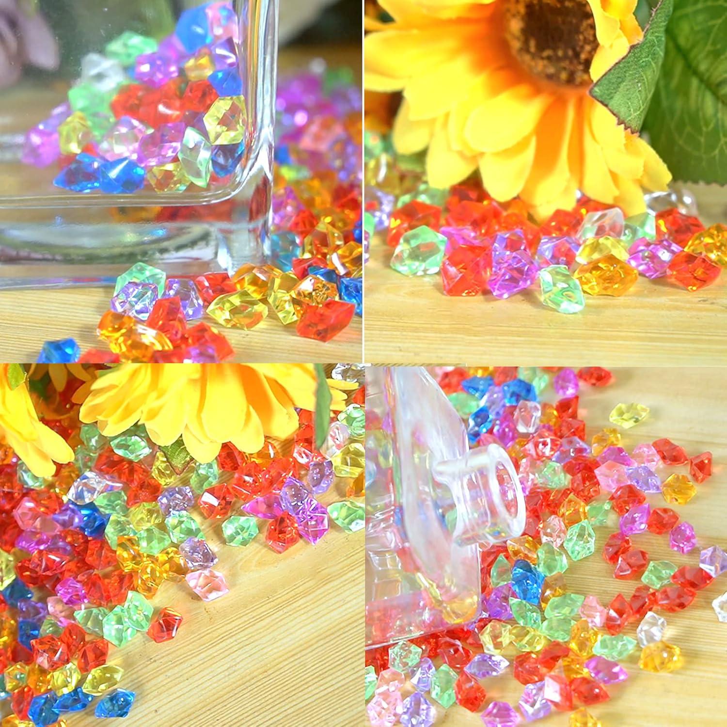 100 Stück Groß Edelsteine für Kinder, Glassteine Bunt, Kristalle Deko