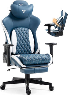 Ergonomischer Gaming Stuhl mit Fußstütze und 3D Armlehnen