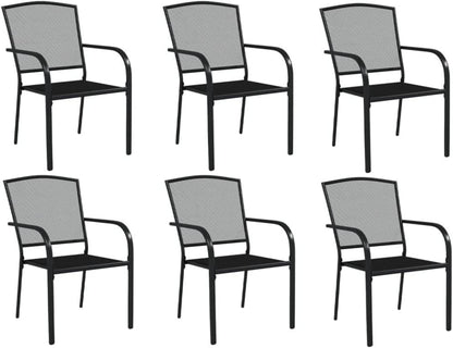 Garten Essgruppe 5-TLG. Tisch 4 Stühle Stapelbar, Gartengarnitur Set