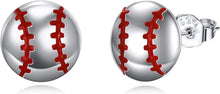 925 Sterling Silber Sport Ohrstecker Baseball Tennis Fußball