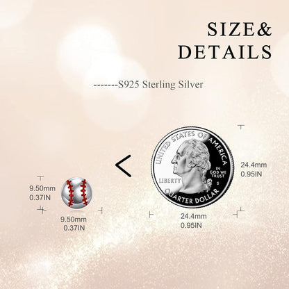 Sport Ohrringe 925 Sterling Silber Ohrstecker Tennis Fußball Volleyball