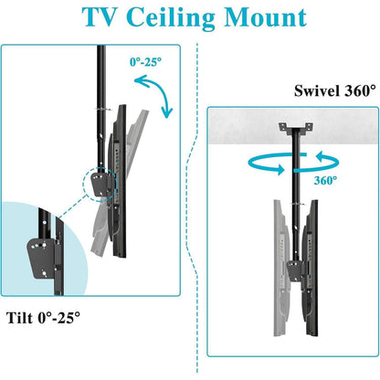 TV Deckenhalterung Höhenverstellbar Schwenkbar Neigbar 40-65