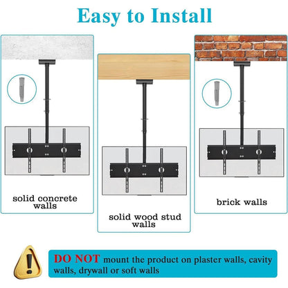 TV Deckenhalterung Höhenverstellbar Schwenkbar Neigbar 40-65