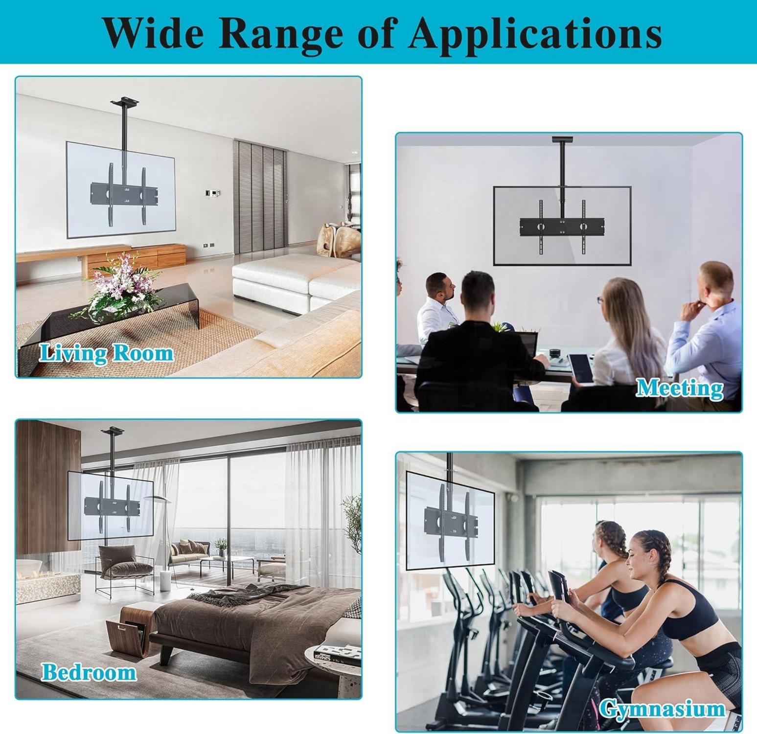 TV Deckenhalterung höhenverstellbar schwenkbar neigbar 40-65 Zoll bis