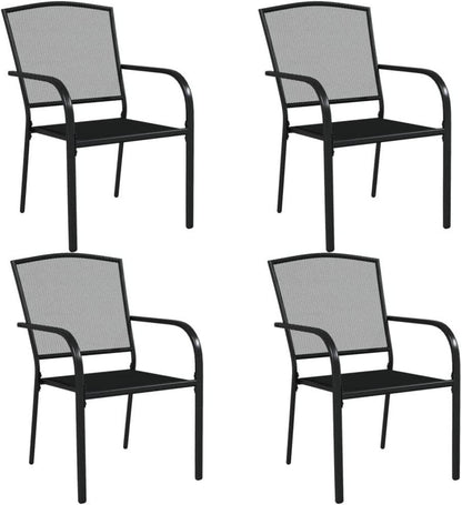 Garten Essgruppe 5-TLG. Tisch 4 Stühle Stapelbar