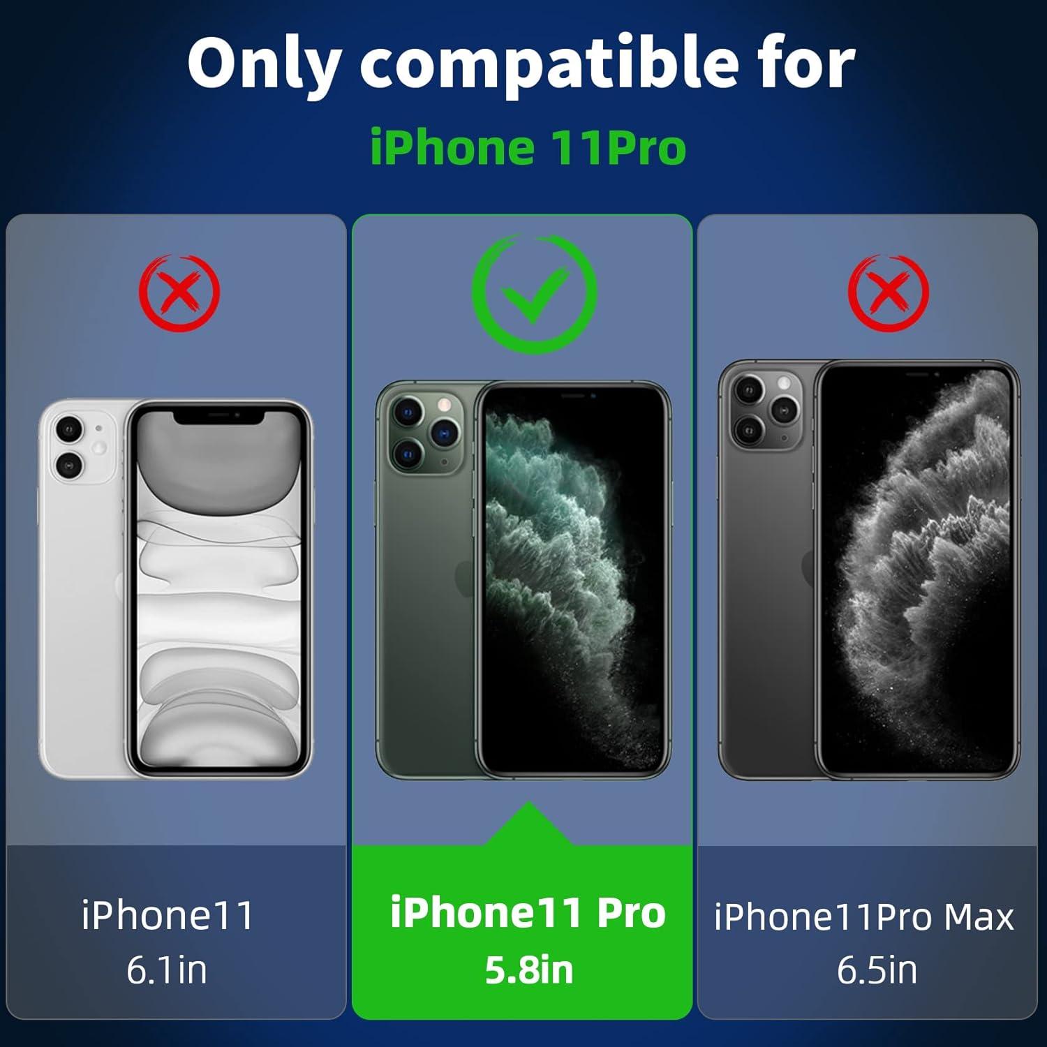 Handykette für iPhone 14 Pro Hülle mit Band und Schutzfolie - Schwarz