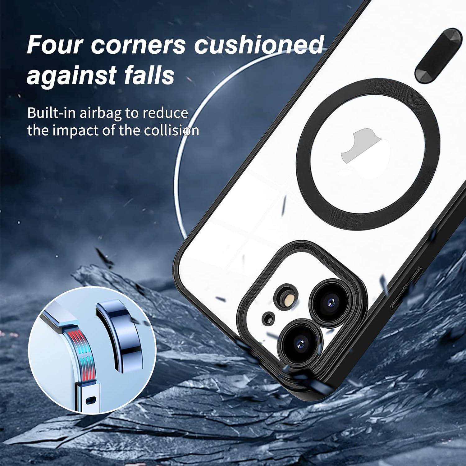 Klare Schlanke Hülle für iPhone 12 Magnetisch Kompatibel mit