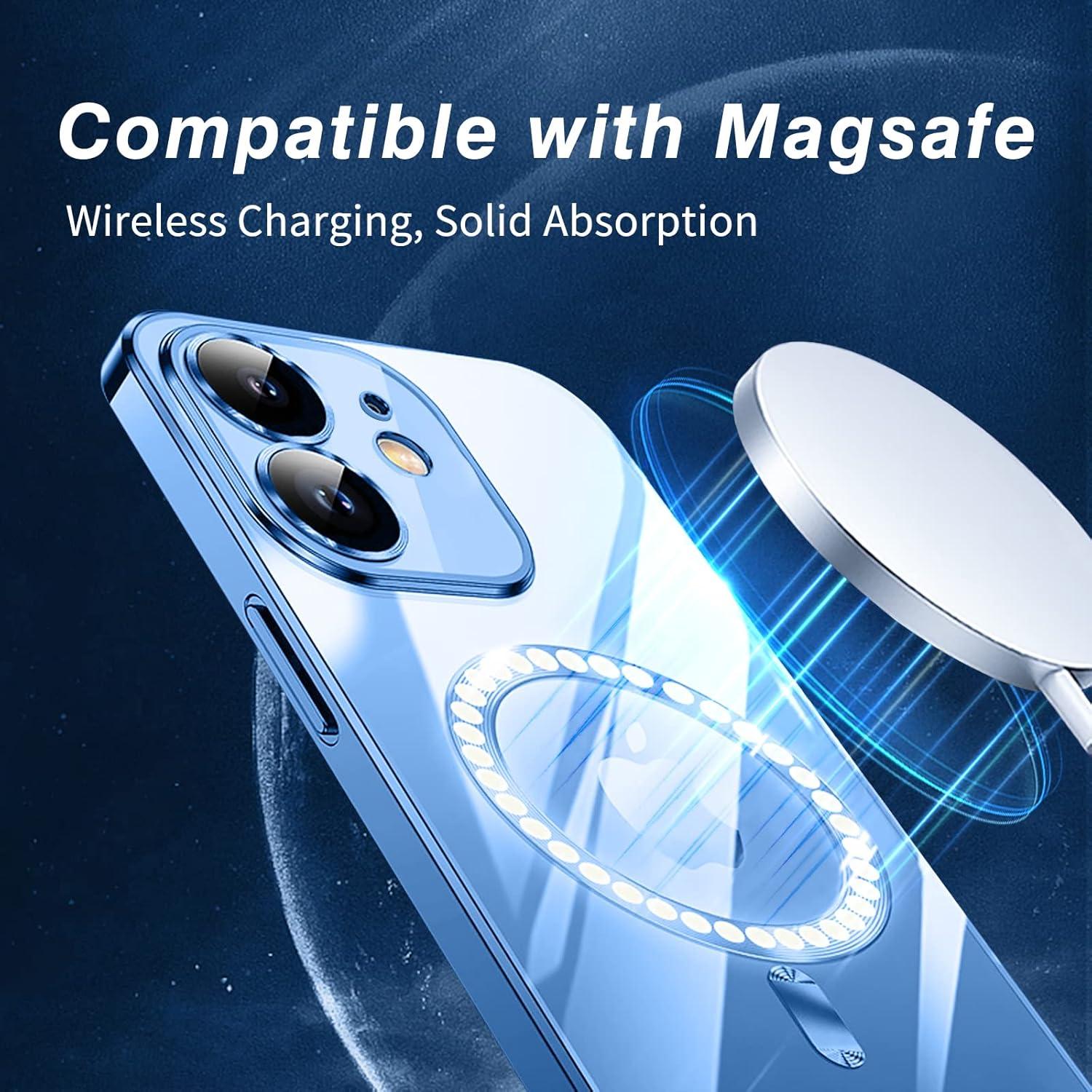 Transparente Schlanke Hülle für iPhone 11 mit MagSafe und Stoßfänger Airbags