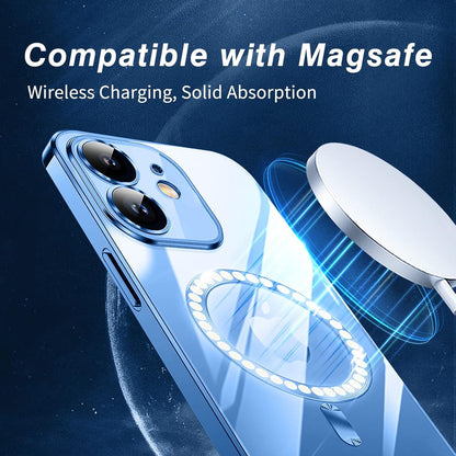 Transparente Schlanke Hülle für iPhone 11 mit MagSafe und Stoßfänger Airbags