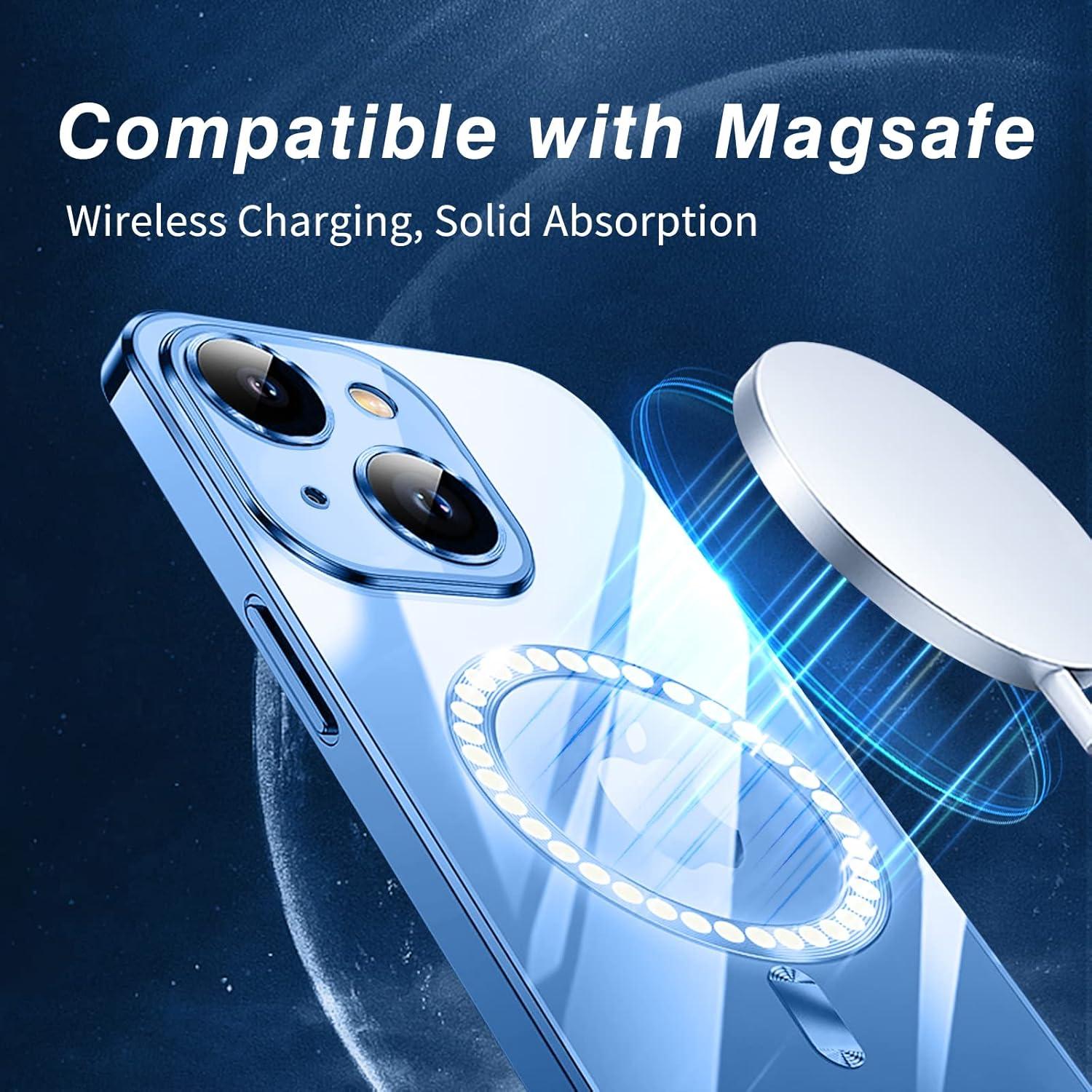 Klare Dünne iPhone 13 Hülle mit MagSafe-Kompatibilität - Blau