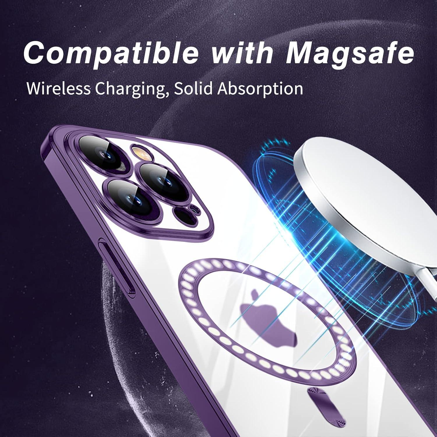 Klares Magnetisches iPhone 11 Pro Max Hülle - Anti-Fingerabdruck - Schutz - Dünn - Dunkellila
