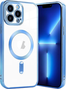Schlanke iPhone 13 Pro Max Hülle Anti-Fingerabdruck Magnetisch Blau