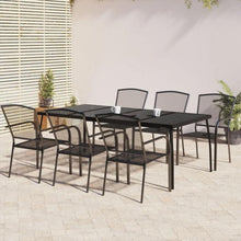 vidaXL Gartenmöbel Essgruppe 7tlg. Tisch+6 Stapelstühle