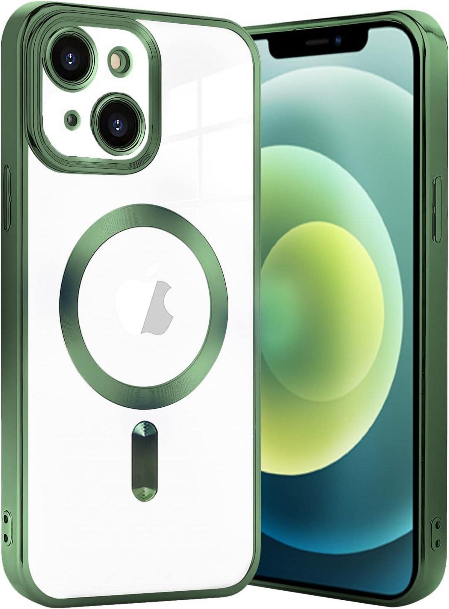 Klare Magnet Anti-Fingerabdruck Schutzhülle iPhone 13 Grün