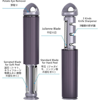 3in1 I Form Sparschäler Messerschärfer Kartoffelentferner