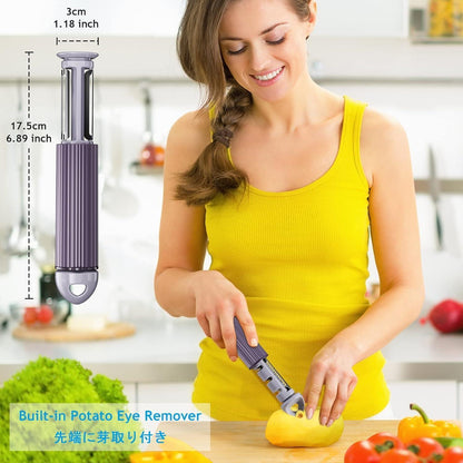 3in1 I Form Sparschäler Messerschärfer Kartoffelentferner
