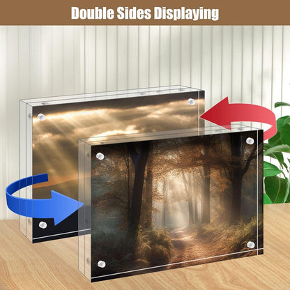 4er Pack Acryl Bilderrahmen 20x25 cm magnetisch doppelseitig schwebender Rahmen